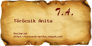 Töröcsik Anita névjegykártya